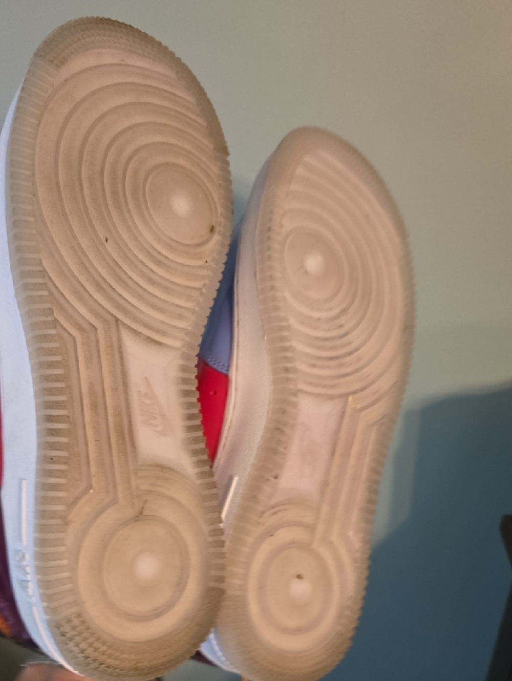 Nike Undefeated X Air Force One Women Colorblock Athletic Sneakers - Pink & Blue - Picture 7 of 7